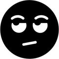 Expressionless Face Emoji Vector Representing Indifference and Unamusement Royalty Free Stock Photo