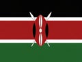Flag of kenya isolated on white background Royalty Free Stock Photo