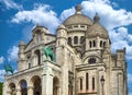 view of the basilica of the sacred heart in paris, france