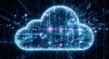 Digital cloud network illustrating modern data connectivity and cyber infrastructure Royalty Free Stock Photo