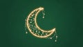 Illuminated Crescent Moon Royalty Free Stock Photo