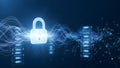 Secure digital data protection Royalty Free Stock Photo