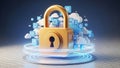 Secure cloud data protection Royalty Free Stock Photo