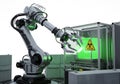 Industrial robot performing precision task Royalty Free Stock Photo