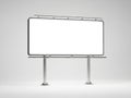 Empty billboard on a plain background Royalty Free Stock Photo