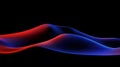 Abstract Digital Wave Surface Glowing Red and Blue Particles Futuristic Data Visualization Background Royalty Free Stock Photo
