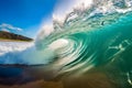 Mesmerizing Photograph of Tropical Wave Crashing onto Sandy Beach Royalty Free Stock Photo