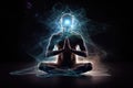 image that depicts the mind-body connection, to capture the essence of yoga meditation Generative AI