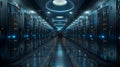 Modern Data Center with Advanced Technology - Generative AI Royalty Free Stock Photo