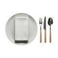 Modern table setting with cutlery Royalty Free Stock Photo