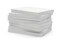 Stack of white binders isolated on white background Royalty Free Stock Photo