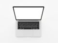 Open laptop on white background Royalty Free Stock Photo