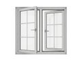 Open white casement window Royalty Free Stock Photo