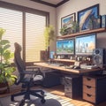 Professional Home Office Setup Royalty Free Stock Photo