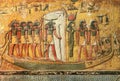 painting from the tomb of pharaoh seti first, in the valley of the kings, egypt