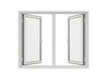Open white casement windows Royalty Free Stock Photo