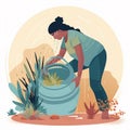 Water Conservation in Action - Image of a Person or Community Engaged in a Water Conservation Project