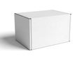 Empty white cardboard box isolated on white background Royalty Free Stock Photo