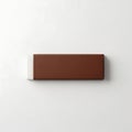 A brown and white rectangular object on a plain background Royalty Free Stock Photo