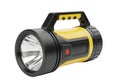 Yellow and black rechargeable flashlight Royalty Free Stock Photo