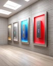 Exploring the Future of Smart Technology Through a Row of Beautifully Colored Elevators in the IoT Era Royalty Free Stock Photo