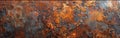 Rustic Corten Steel Stone Texture - Grunge Orange Brown Metal Panorama Background Banner Royalty Free Stock Photo