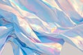 Soft creases flowing through a holographic dreamscape. AI generated