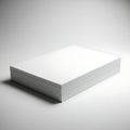 Stacked rectangular foam or insulation panels in a neutral setting Royalty Free Stock Photo