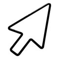Cursor arrow icon representing navigation Royalty Free Stock Photo