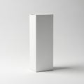 Minimalist gray rectangular box standing on a plain surface with subtle shadow Royalty Free Stock Photo