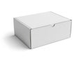 Empty white cardboard box isolated on white background Royalty Free Stock Photo