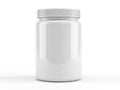 Empty white plastic container with screw cap Royalty Free Stock Photo
