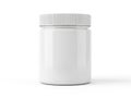 Empty white plastic container with screw cap Royalty Free Stock Photo