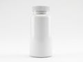 Empty white plastic container with screw cap Royalty Free Stock Photo