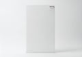 Minimalist white rectangular object standing upright on a plain surface Royalty Free Stock Photo