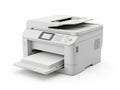 Modern multifunction printer with open paper tray Royalty Free Stock Photo