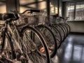 Eco bike rack in office encourages green commuting