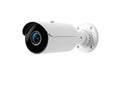 Modern security camera mounted on wall Royalty Free Stock Photo