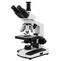 Advanced laboratory microscope with multiple eyepieces and objective lenses Royalty Free Stock Photo