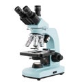 Advanced light microscope with multiple objective lenses and eyepieces Royalty Free Stock Photo