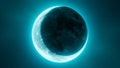 Celestial Body with Blue Glow Royalty Free Stock Photo