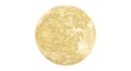 A golden spherical object with a smooth, cratered surface texture Royalty Free Stock Photo