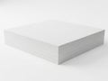 Stack of white paper sheets on a clean surface Royalty Free Stock Photo