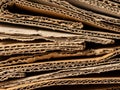 Stack of recycled cardboard sheets Royalty Free Stock Photo