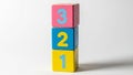 Stacked numbered blocks Royalty Free Stock Photo