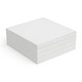 Stack of white paper neatly arranged in a square formation on a plain background Royalty Free Stock Photo