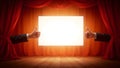 Blank Stage with Hands Royalty Free Stock Photo