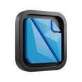 Blue file folder icon Royalty Free Stock Photo