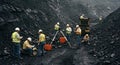 Coal Mine Survey Team Royalty Free Stock Photo