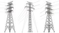 Three transmission towers Royalty Free Stock Photo